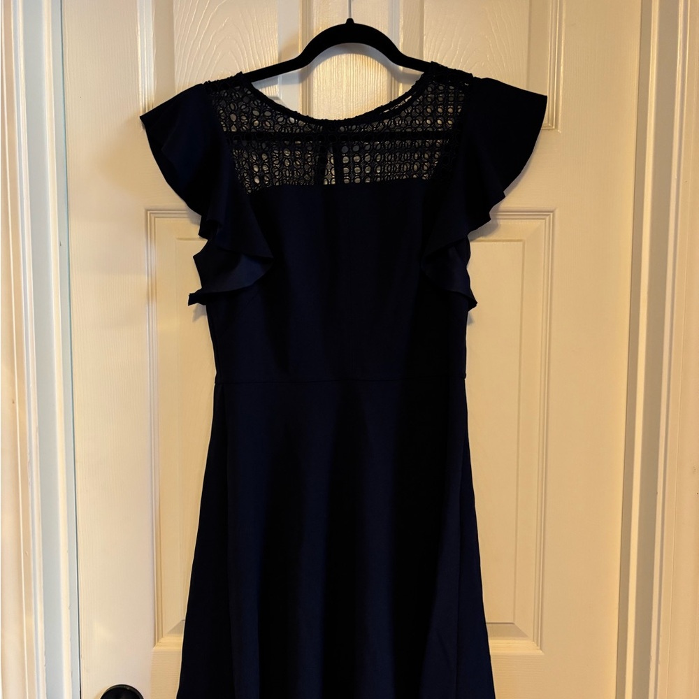 EUC! Taylor Black Flutter Sleeve Dress